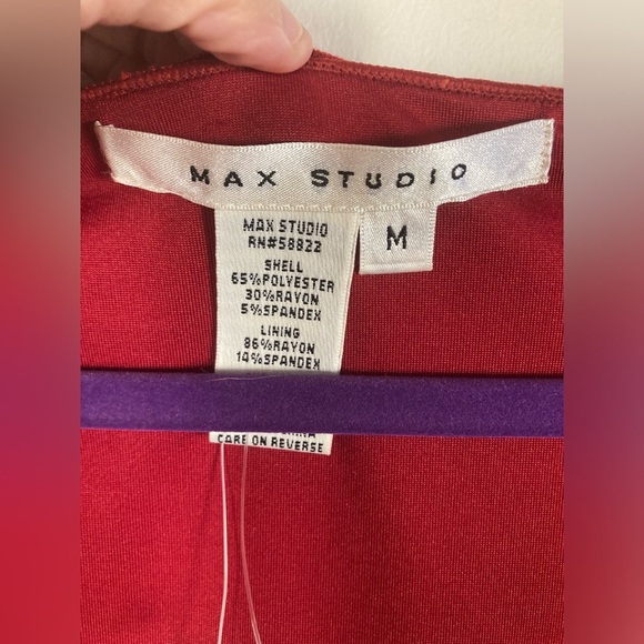 Max Studio Tunic Top Ruffle Tiered Medium Cocktail Holiday NWT - Picture 7 of 7